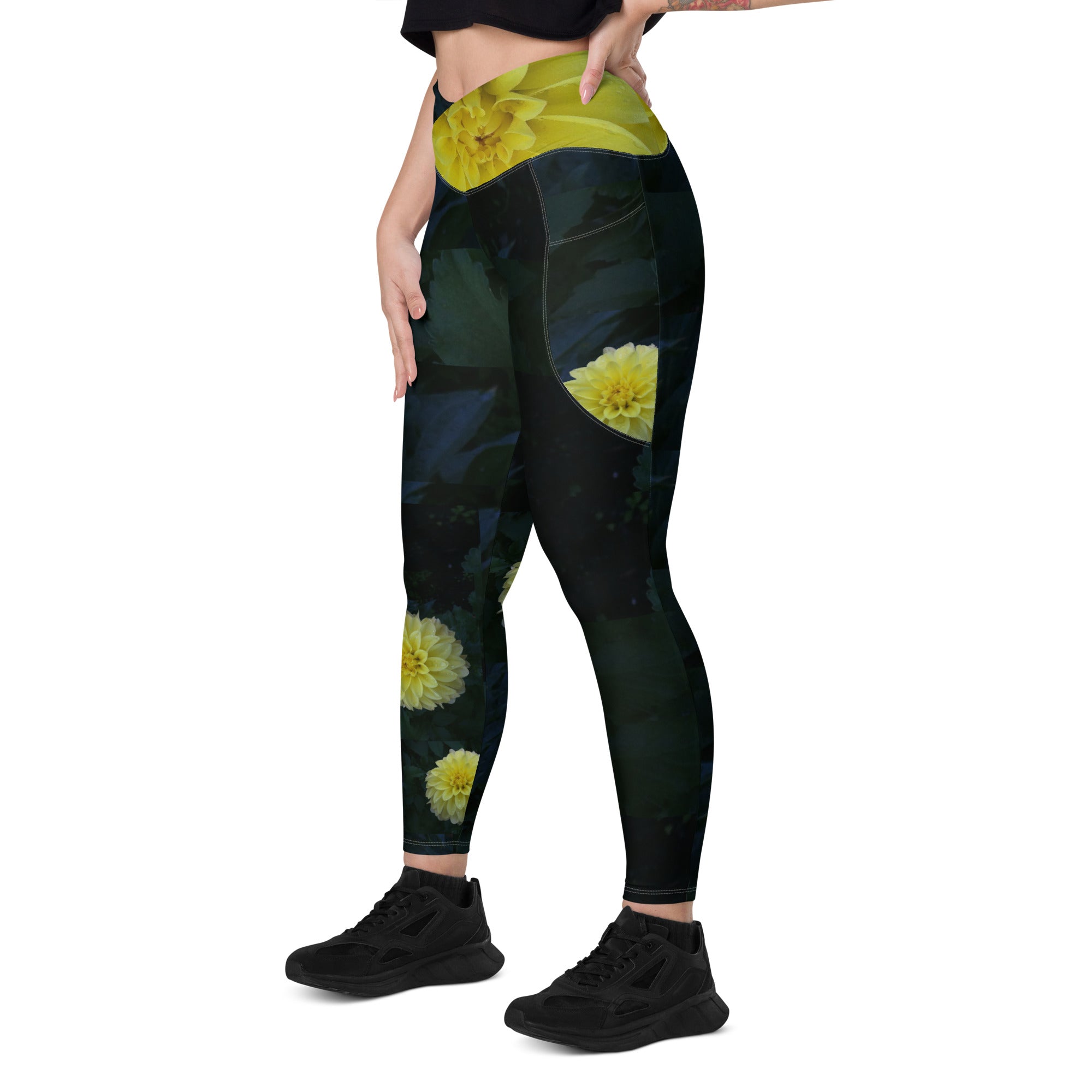 Emerald Green Activewear Leggings with Pockets. Workout leggings. Yoga or Dance Leggings. WickedYo.